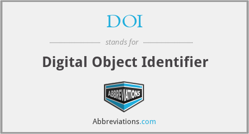 DOI - Digital Object Identifier